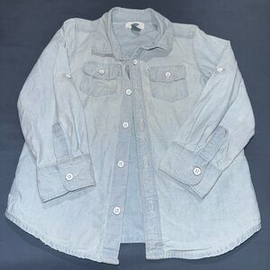 Old Navy 5T Denim Style Long Sleeve Button Down Shirt